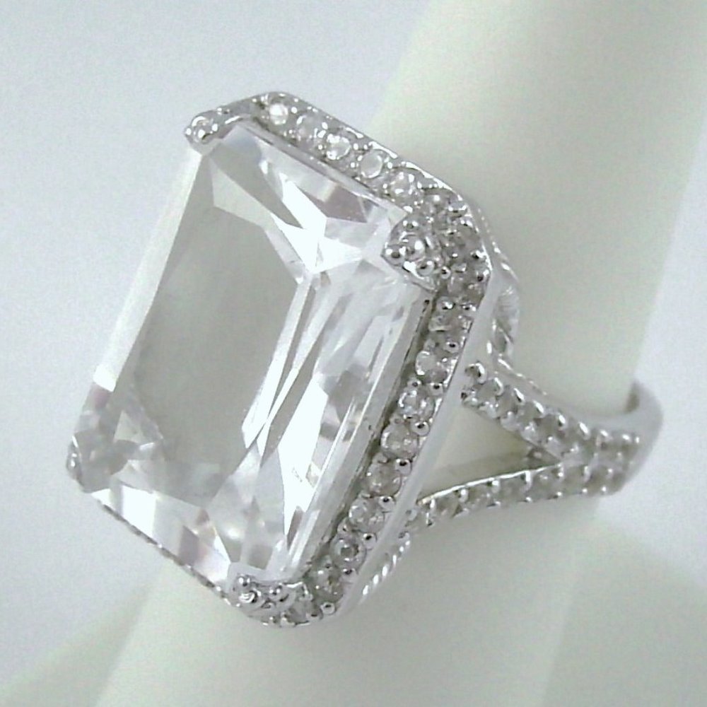 Yours By Loren White Quartz & White Topaz Ring